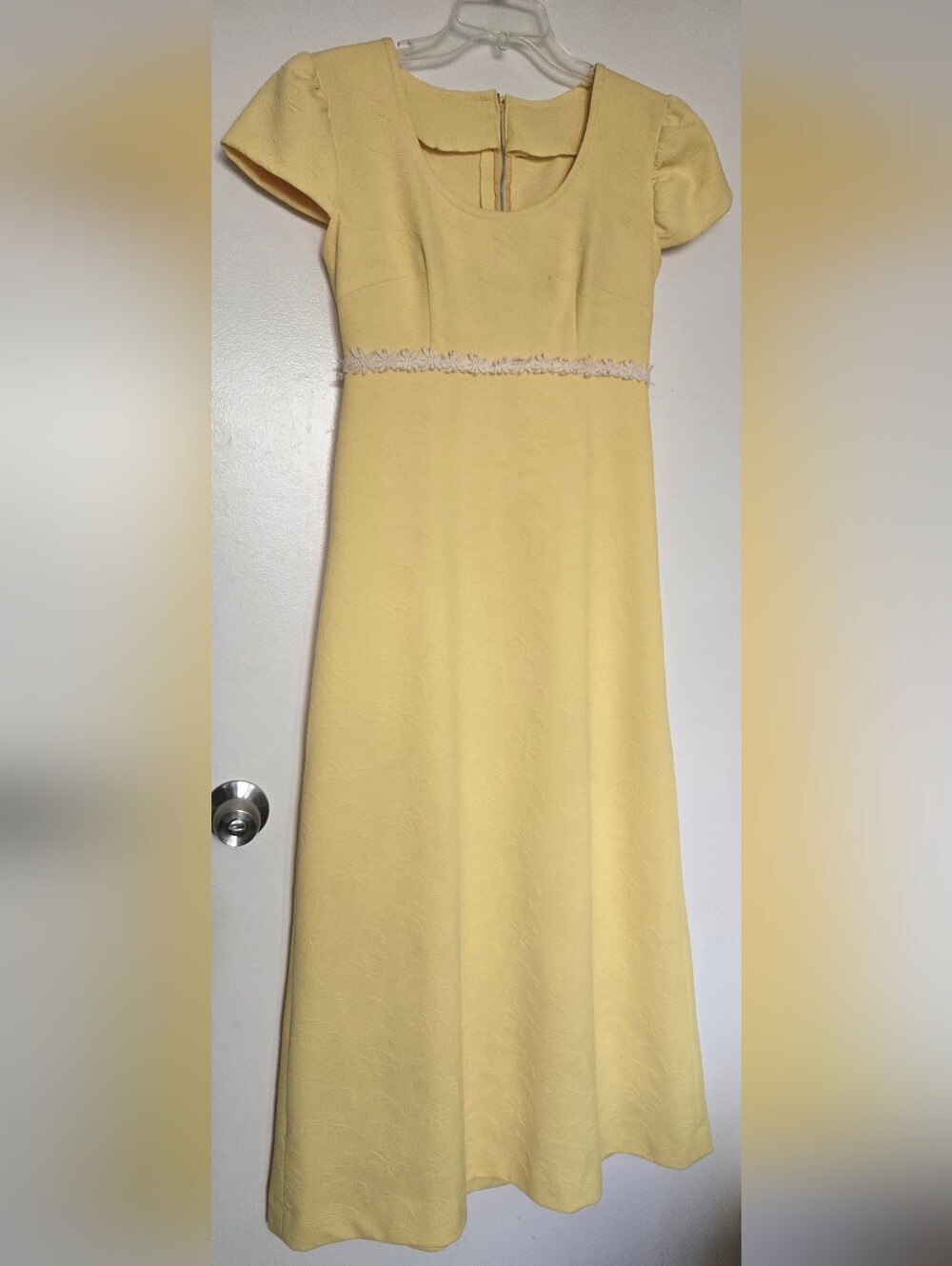 Vintage Hand made Daisy Embossed Maxi Dress